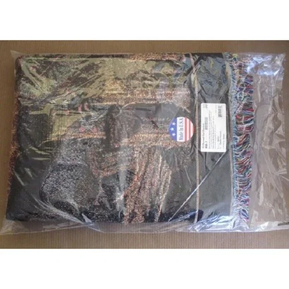 New Cat Cats Woven Cotton Afghan Gift Throw Blanket Wysocki Burned Out Fireplace - Picture 2 of 2